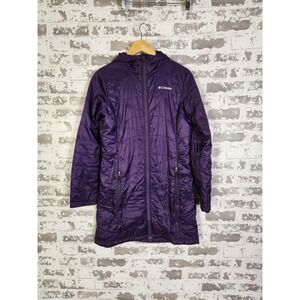 Columbia Omni Heat Insulated Hooded Parka‎ Jacket Purple Women's XS Lightweight